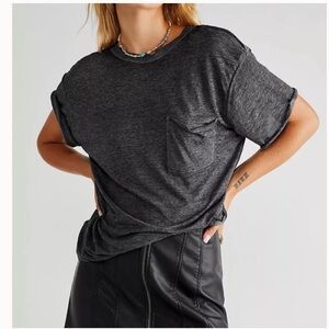 We The Free Light Weight Distressed Tee Shirt